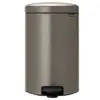 Image de Poubelle à pédale Newicon 12 l platinum Code C - - -