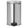 Image de Poubelle à pédale 20l matt steel 114021