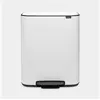 Image de Poubelle à pédale 2x30l blanc 211447