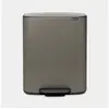 Image de Poubelle à pédale 2x30l platinum 211546