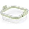 Image de Plat de conservation compatible Airfryer carré 17,5 x 18,5 cm Verre Borosilicate Transparent