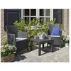 Image de Salon de jardin ROSARIO 2 places imitation resine tressee - Gris