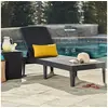 Image de Bain de soleil en résine JAIPUR - Graphite - Pliable