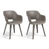 Image de Chaises D'Extérieur Akola - - Lot De 2 - Résine - Cappuccino - Robuste Et Léger