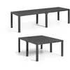 Image de Table de jardin - rectangulaire - gris graphite - en résine finition bois - 8 a 10 personnes - Julie - Allibert by