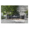 Image de ALLIBERT by - Salon de jardin SanRemo 5 places et table basse - imitation rotin tresse - gris graphite