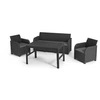 Image de Ensembles canapes. fauteuils et tables de jardin allibert by gris 5 personnes rotin 116.0 x 71.5 x 74 cm 5 pieces