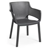 Image de Lots de 6 Fauteuils monoblocs - empilables en resine de synthese - forme cabriolet - finition 3D Mesh -co - ALLIBERT BY -