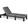 Image de KETER Daytona Chaise Longue de Luxe pour Jardin, terrasse et Balcon avec tête réglable, Coussin, en Plastique, Aspect rotin Plat, Gris, 195 x 65 x 25,5 cm en occasion ou reconditionné