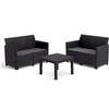 Image de Salon de jardin modulable MARIE2SOFABLACK 4 places résine tressée