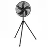 Image de Ventilateur sur Pieds 50W Design, Trépied Télescopique réglable 125-145Cm, 3 vitesses Oscillant Inclinable