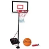 Image de Support de basket-ball Noir Métal H205xl42xL89.6cm