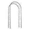 Image de Pergola acier galvanisé laqué époxy noir décor volutes - H230 x 100 x 37 cm