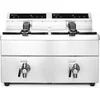 Image de Friteuse professionnelle à induction avec robinet de vidange 2 x 8 l Profi Line 16L 230V/7000W 580x485x(H)406 mm
