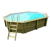 Image de Piscine bois Sunwater 4,90 x 3,00 x 1,20 m - Liner bleu -
