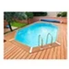 Image de Piscine bois Azura 4,90 x 3,55 x 1,30 m - Liner bleu -