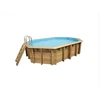 Image de Piscine bois Azura 4,90 x 3,55 x 1,30 m - Liner beige -