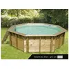 Image de Piscine bois Océa 4,30 x 1,20 m - Liner gris -