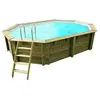 Image de Piscine bois Océa 5,50 x 3,55 x 1,20 m - Liner gris -