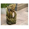 Image de Fontaine de jardin Alcamo tronc d'arbre avec chute d'eau et éclairage LED -