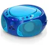 Image de Radio portable FM et lecteur CD/MP3/USB avec microphone et effets lumineux SCD-650BU Bleu