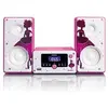 Image de Mini chaine hifi avec Bluetooth FM rad USB aux-in MC-020 Princess Blanc-Rose