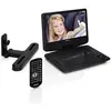 Image de DVP-901BK - Lecteur DVD portable de 9 pouces avec connexion USB et dispositif de suspension - Noir