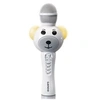 Image de BMC-060WH - Microphone karaoké avec Bluetooth, slot SD, lumières, sortie auxiliaire - Blanc