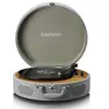 Image de LS-66GY - Platine vinyle rétro en bois avec haut-parleurs intégrés, Bluetooth et cellule AT3600L - Gris