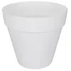 Image de Pot de fleurs rond Loft Urban avec roues Ø 50 x H.44 cm - Blanc