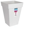 Image de pot de fleur carre haut loft urban - 37 x 37 x h 51 cm - blanc