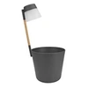 Image de Pot de fleurs rond Flower Light Ø 27 x H.61 cm - Gris