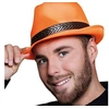 Image de borsalino funky orange fluo adulte - 01399
