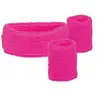 Image de set de 3 bandeaux éponge rose fluo - 01895