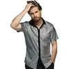 Image de chemisette disco facettes argent brillant homme - 02285