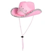 Image de chapeau cow-girl rose strass princesse fille - 04104