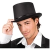 Image de Chapeau Haut De Forme Satin Gala Noir Taille 57-59 - Noir