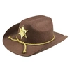 Image de chapeau Deputy Sheriff marron pour homme taille unique