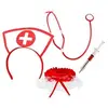 Image de set d'infirmerie polystyrène/polypropylène rouge/blanc 4 pièces