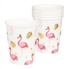 Image de tasses flamingo 250 ml papier blanc 6 pièces
