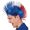 Image de perruque punk bleu blanc et rouge