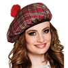Image de béret écossais rouge adulte - 81225