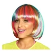 Image de perruque coupe cheveux carré mèches colorées femme - 85701
