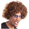 Image de perruque afro groove cheveux bouclés brun adulte - 86014