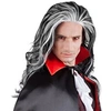 Image de perruque vampire cheveux long mèches blanc homme - 86083