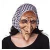 Image de masque facial sorcière latex noir/blanc taille unique