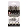 Image de 6 feutres - Noir - Assortiment de pointes - Pigma Micron Noir -