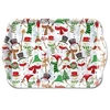 Image de AMBIENTE Mini plateau bonhommes de neige rectangulaire en mélamine - 20.5 x 13.5 cm