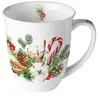 Image de Tasse en Porcelaine Fine - Décoration de Noël