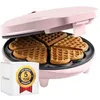 Image de Bestron Gaufrier pour Gaufres Classiques en Forme de Coeur, Gaufrier avec Revêtement Anti-Adhésif pour Gaufres en Forme de Coeur, Design Rétro, 700 Watts, Couleur: Rose en occasion ou reconditionné